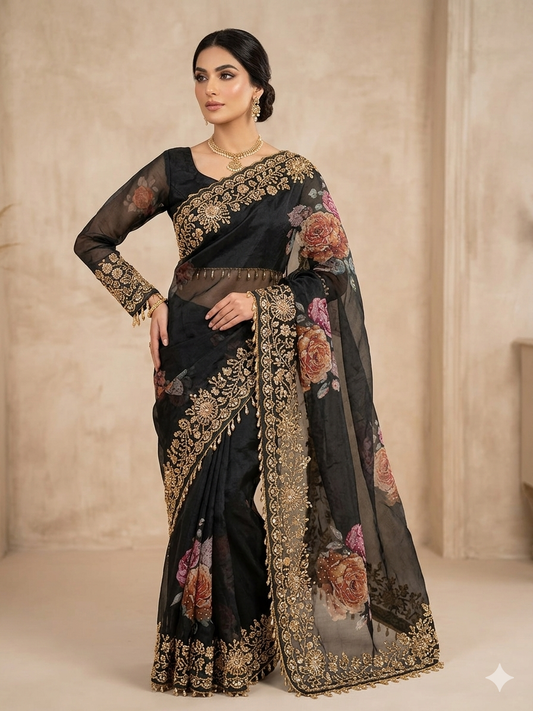 Midnight Floral Elegance