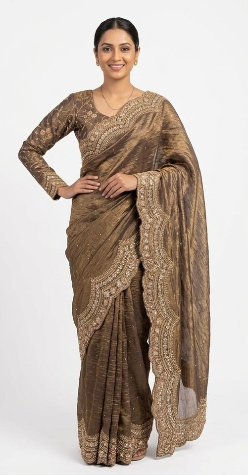 Elegant Bronze Saree