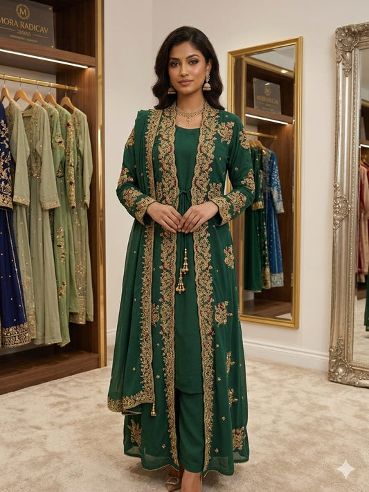 Emerald Regalia Embroidered Jacket
