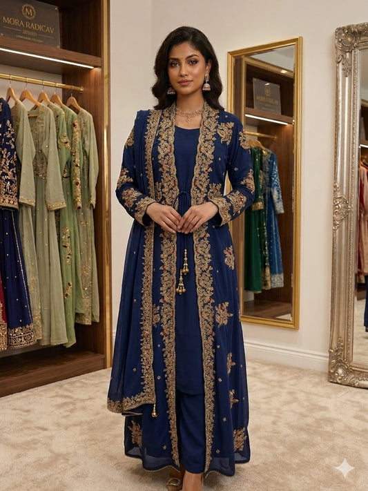Navy Midnight Embroidered Jacket