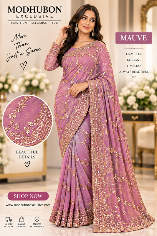 Viral saree mauve