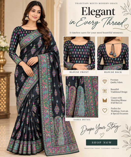 KHAANI SILK BLACK