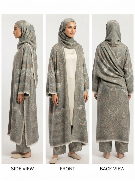 MNT PASHMINA ABAYA GREEN