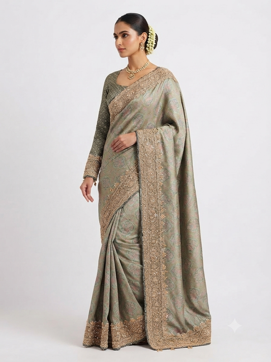 Introducing for the first time giraff silk Saree with Blouse