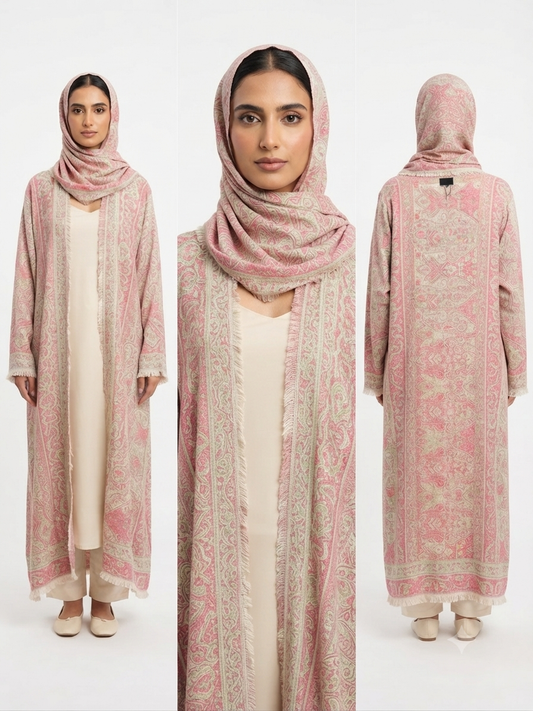 PASHMINA ABAYA BABY PINK