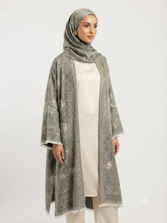 MNT PASHMINA ABAYA GREEN