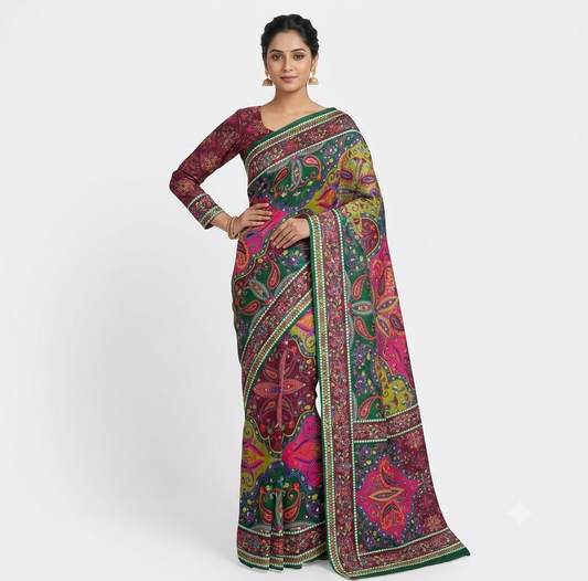 A Paisley Mirror Saree
