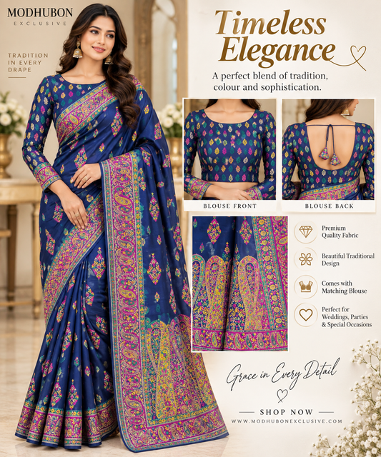 KHAANI SILK NAVY