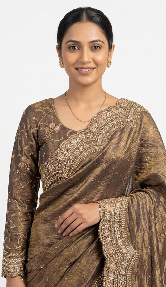 Elegant Bronze Saree