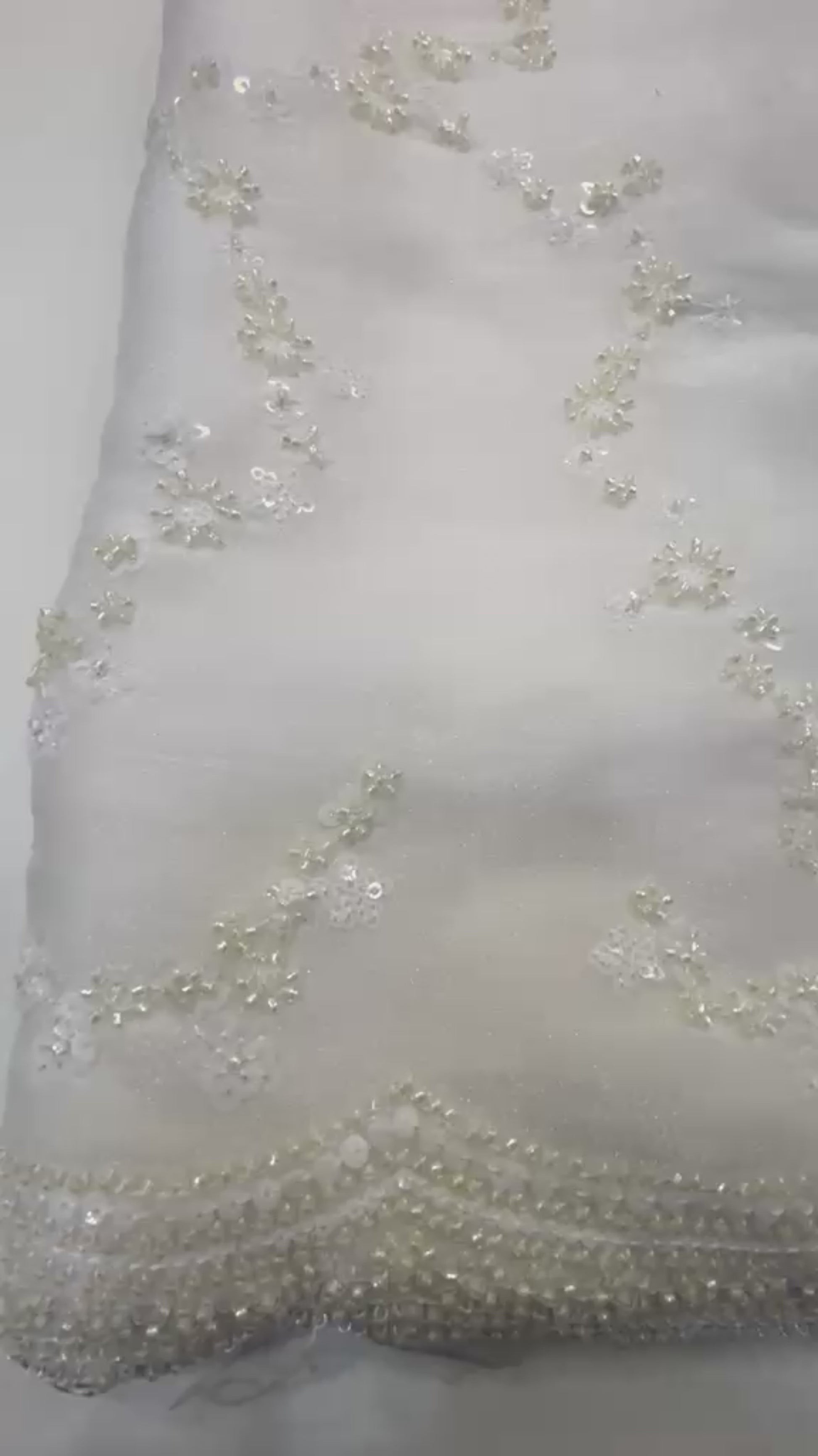 Viral Elegant White Embroidered Saree with Designer Full Sleeve Blouse