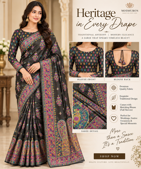KHAANI SILK - Chocolate brown