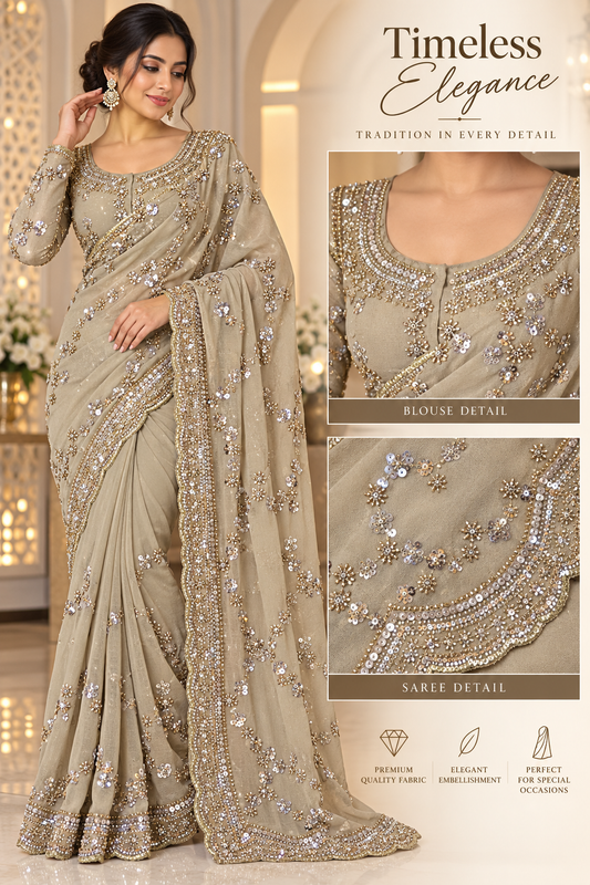 VIRAL GOLD with full sleeve blouse